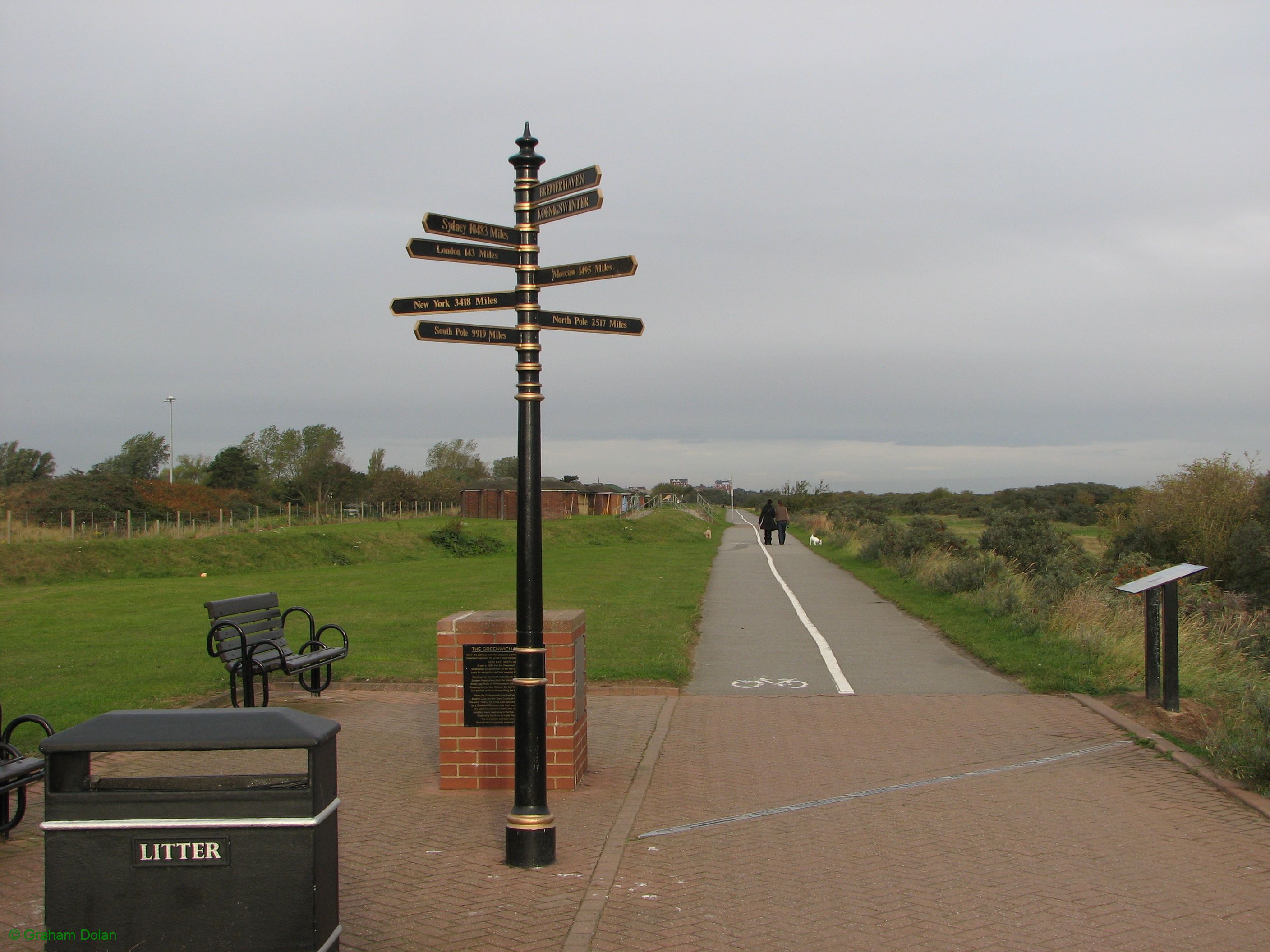 Greenwich Meridian Marker; England; Lincolnshire; Cleethorpes